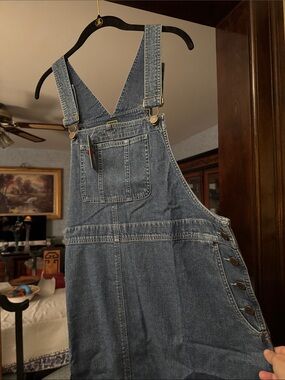 Eddie Bauer Women's Denim Overalls - Blue